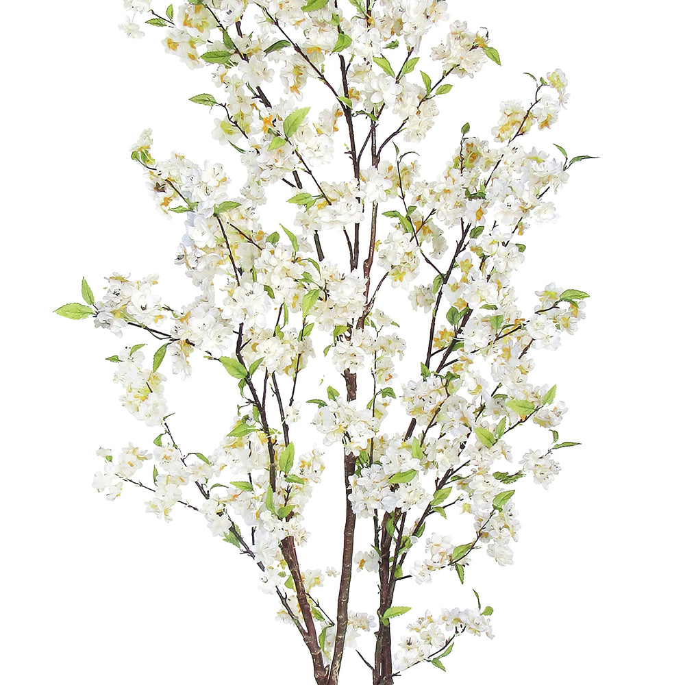 5.5ft Cherry Blossom Flower Tree in Pot 66" H X 34" W 32" Dp White - Diamond Home USA