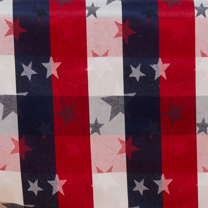 Patriotic Plaid & Star Design Table Tablecloth