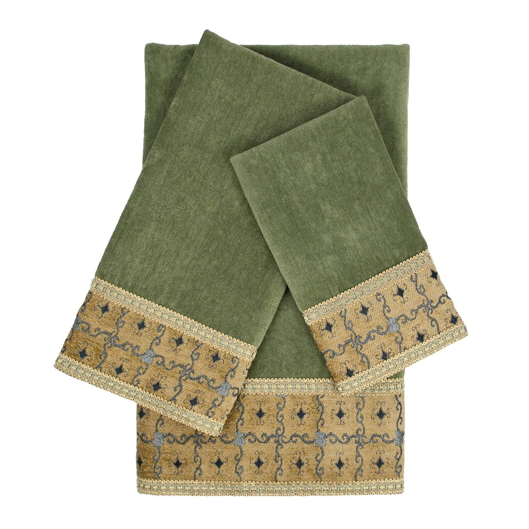 Sherry Kline Gateway Sage 3-Piece Embellished Towel Set