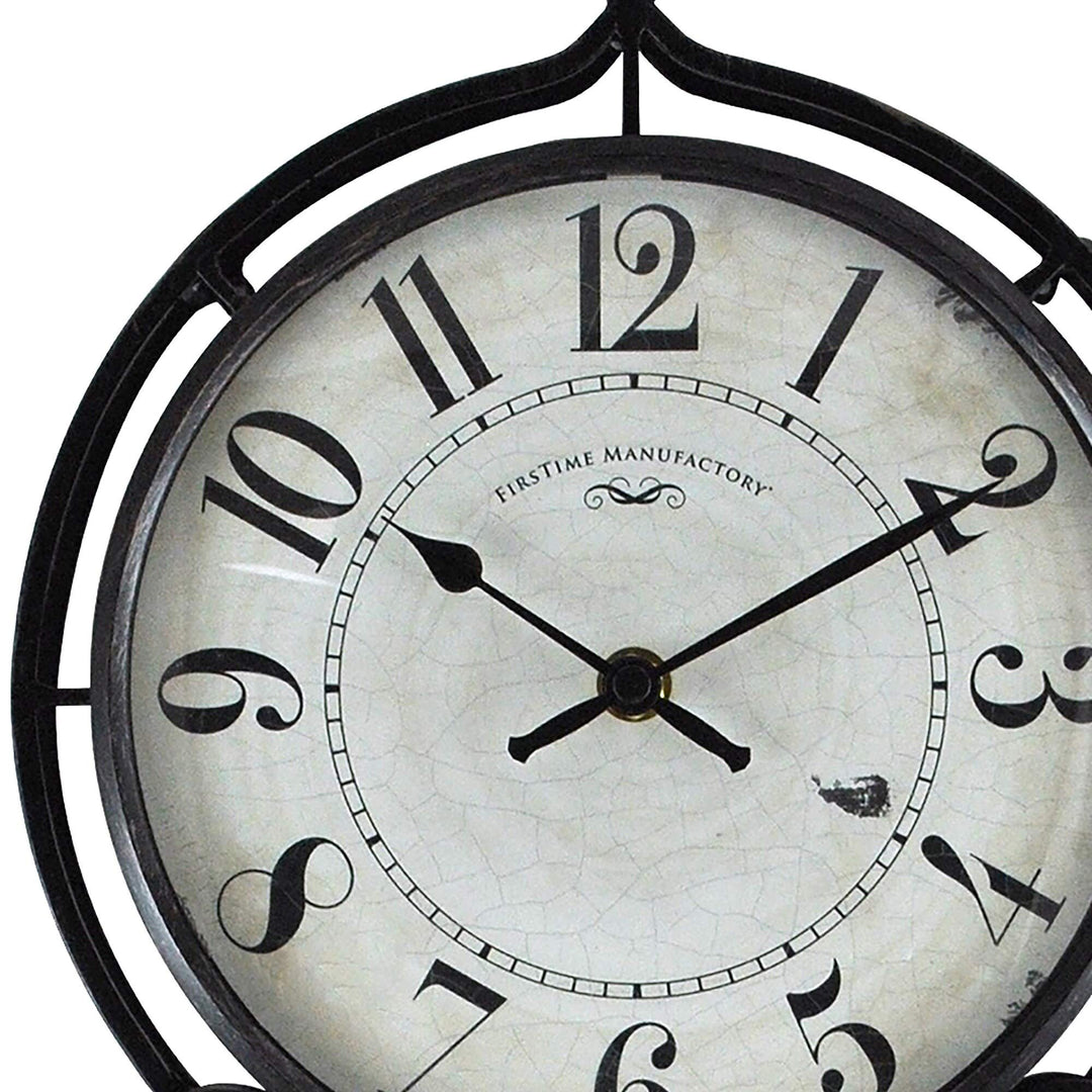 Pendulum Wall Clock American Crafted Black Metal 9.1 X 2.36 20 in -