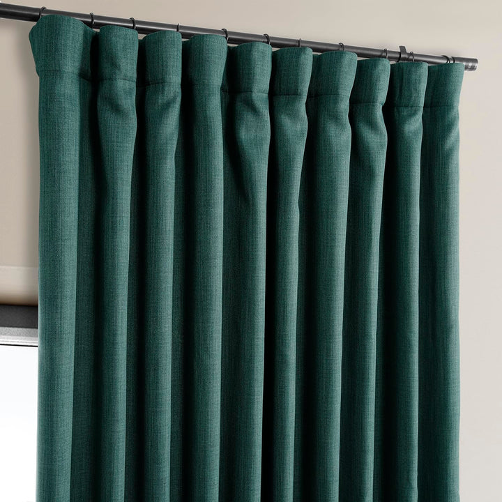 Exclusive Fabrics Faux Linen Room Darkening Curtain (1 Panel)