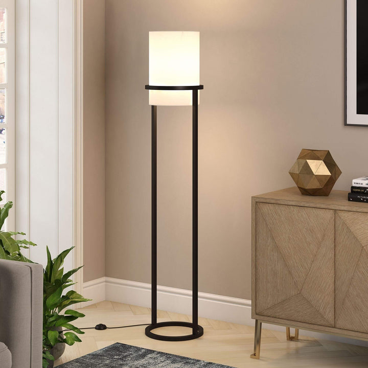 Blackened Bronze Floor Lamp Black