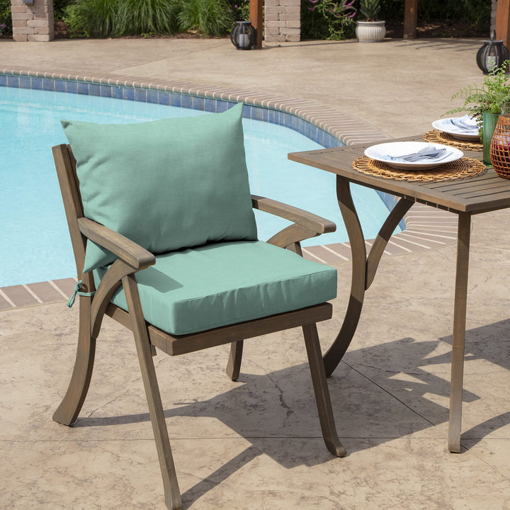 Arden Selections Outdoor Dining Chair Cushion 21 x 21 Rain-Proof Fade Leala