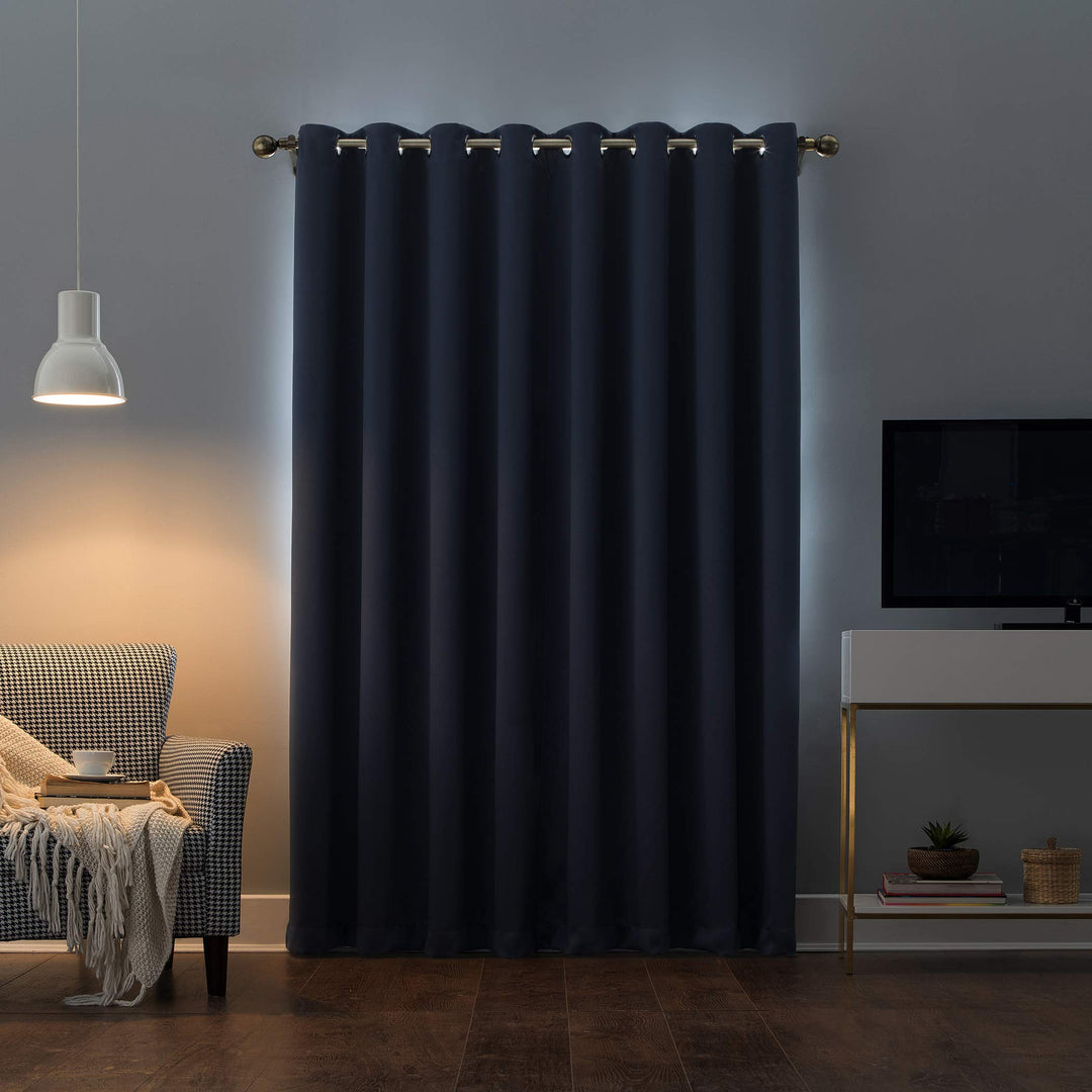 Sun Zero Nordic Theater Grade Extreme 100% Blackout Grommet Curtain Single Panel