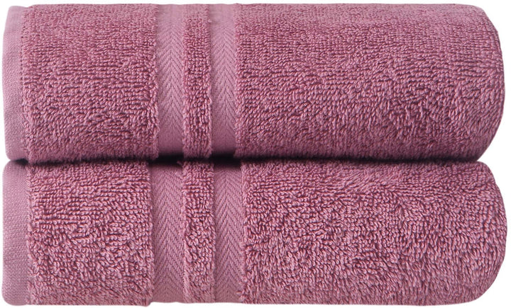 Ozan Premium Home Sienna Collection Absorbent Soft Turkish Cotton Hand Towels Dusty Rose