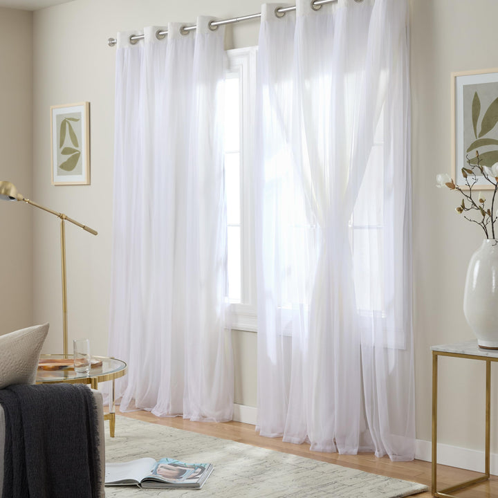 ATI Home Catarina Layered Curtain Panel Pair with grommet top