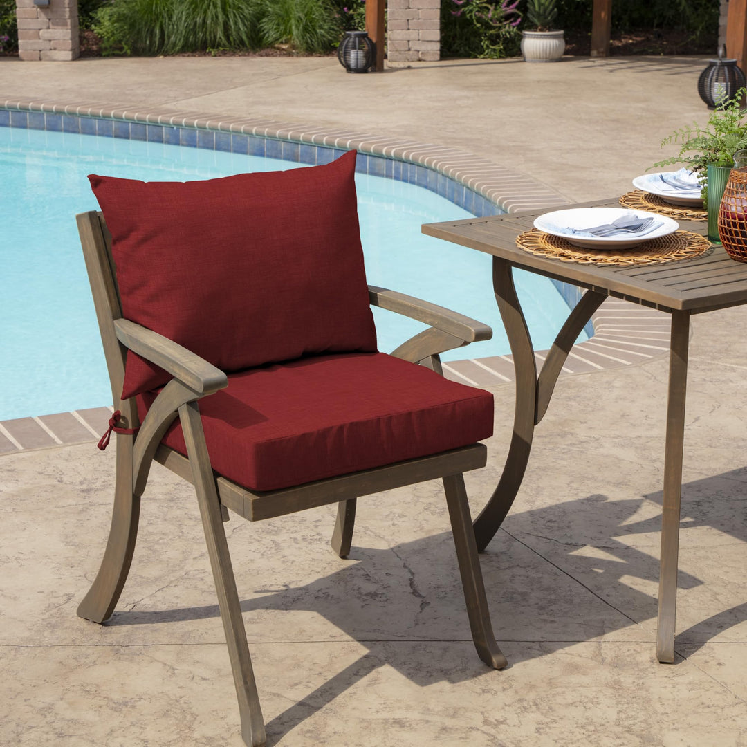 Arden Selections Outdoor Dining Chair Cushion 21 x 21 Rain-Proof Fade Leala