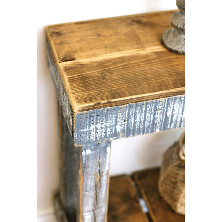 Gray Combo 36" Console Table Grey armhouse Rectangular Reclaimed Wood Natural