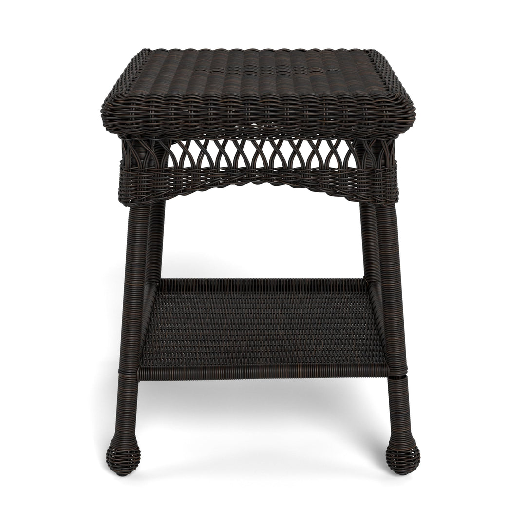 Tortuga Outdoor Portside Side Table - Dark Roast Wicker