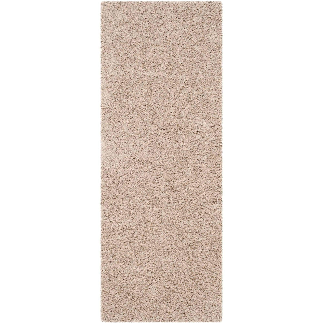 SAFAVIEH Athens Shag Collection Runner Rug - 2'3" x 6' Beige Non-Shedding & Easy