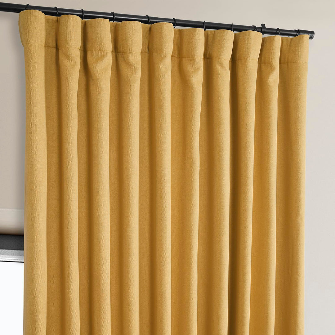 Exclusive Fabrics Faux Linen Extra Wide Room Darkening Curtains (1 Panel)