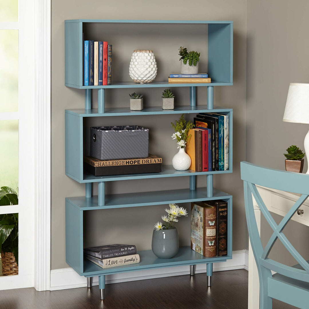 Target Marketing Systems Margo 3 Tier Bookshelf for Home Office Study Room Antique