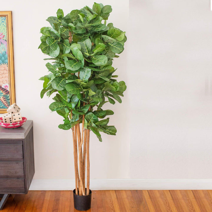 Nearly Natural 7ft. Fiddle Leaf Fig Artificial Tree