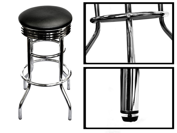 TRINITY Heavy Duty 30-Inch Swivel Bar Stool for Kitchen Counter Garage or