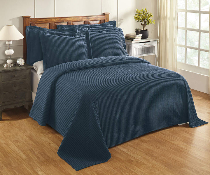 Better Trends Chenlle Bedspreads Queen Jullan Collecton Bold Strpes Desgn Teal - Queen