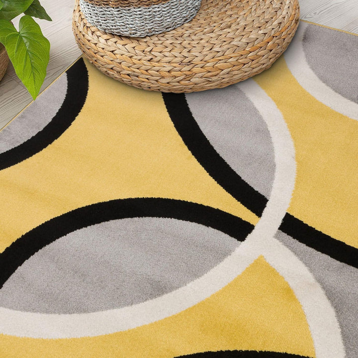 Rugshop Modern Abstract Circles Area Rug