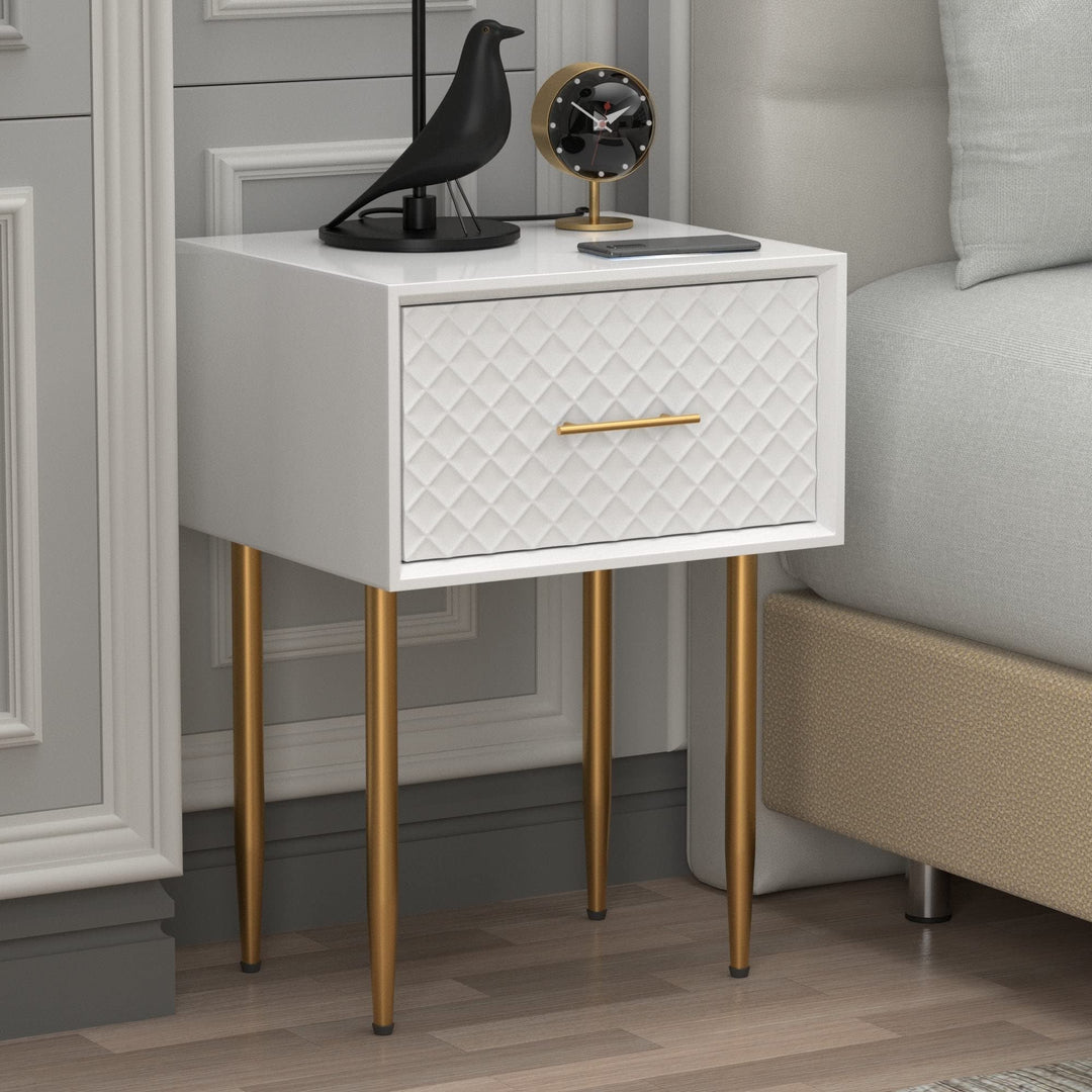 Modern Contemporary Spacious Drawer Nightstand Side Table Clean-Lined 1-drawer