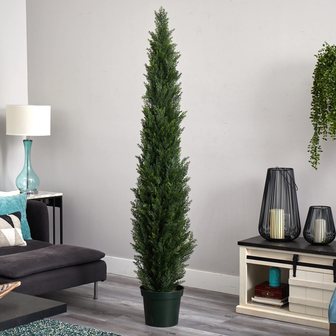 Nearly Natural Cedar Pine Artificial Tree 7ft Green