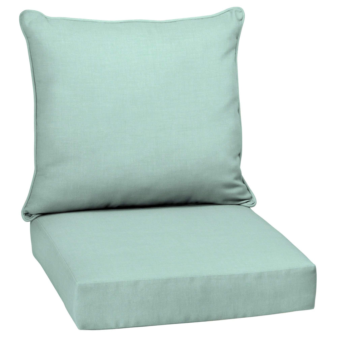 Aqua Texture Outdoor Deep Seat Set Blue Solid Transitional Polyester Uv