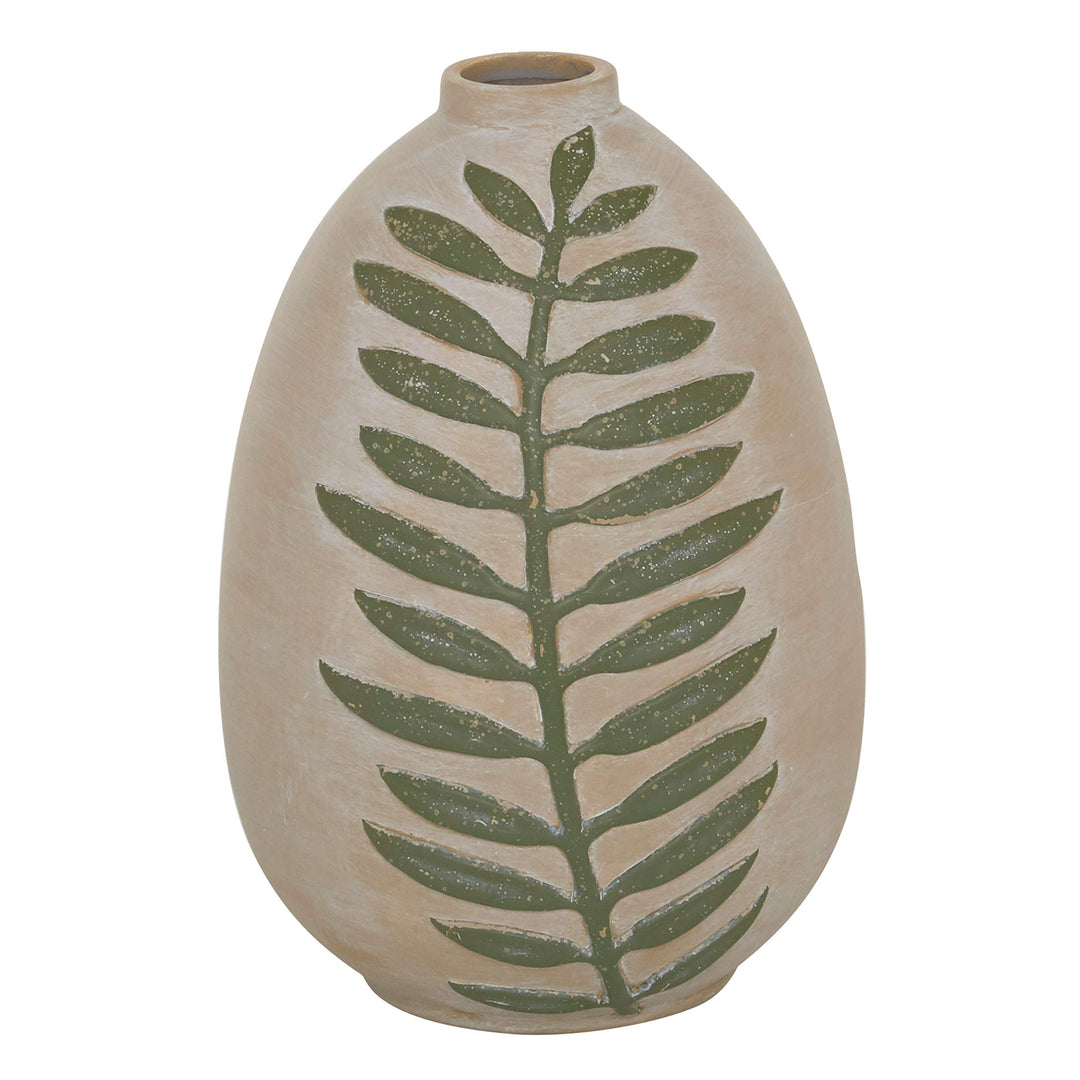 Tan Ceramic Natural Vase 10 X 7 10round Traditional