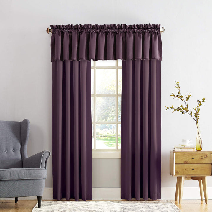 Porch & Den Inez Room Darkening Window Curtain Panel and Valance, Single Panel