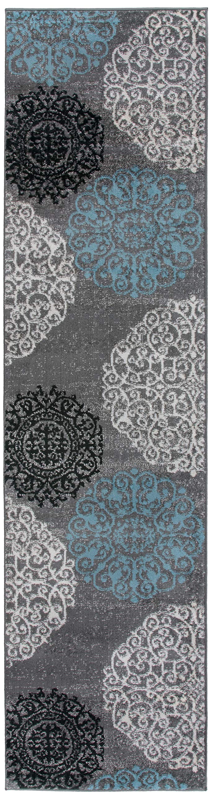 Rugshop Contemporary Modern Floral Design Area Rug