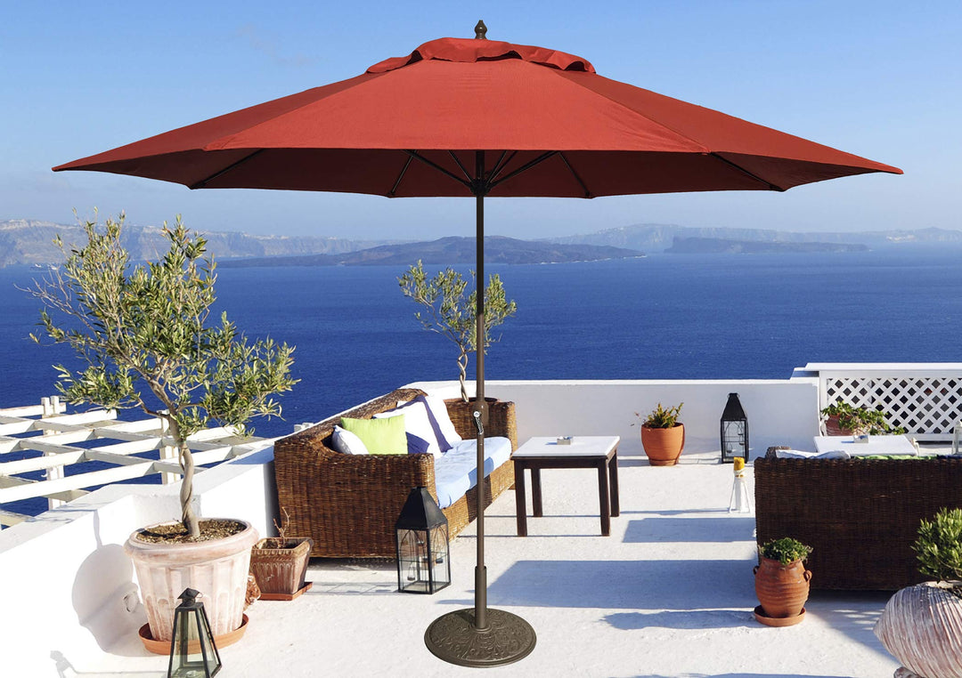 Tropishade 11' Umbrella with Premium Red Brick Olefin Cover (Base not Included)