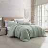 Modern Threads - Comforter Set - Down lternative Brushed Microfiber - Elegant Spa - King