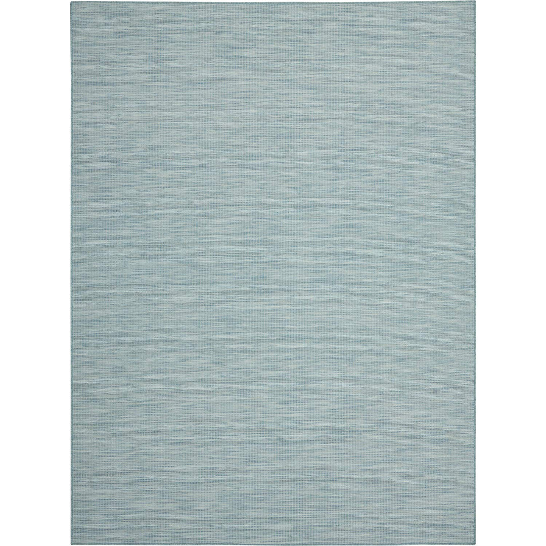 Nourison Positano Indoor/Outdoor Aqua 10' x 14' Area Rug Easy Cleaning Non 10' x 14' - Aqua