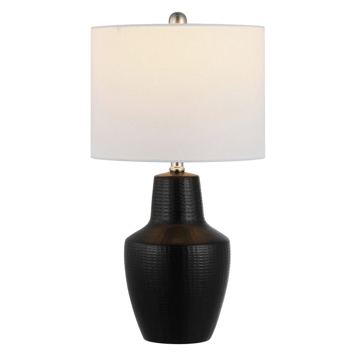 Lighting Modern 23-inch Table Lamp 12 in. W X D 23 H Black Contemporary Bulbs