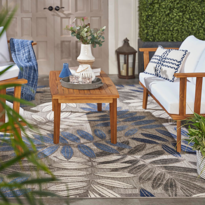 Nourison Aloha Leaf Print Vibrant Indoor/Outdoor Area Rug