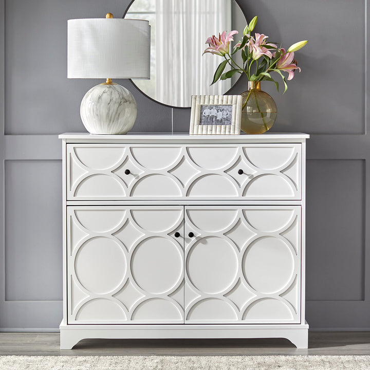 Simple Living Dawson Circle Front Cabinet White White Finish