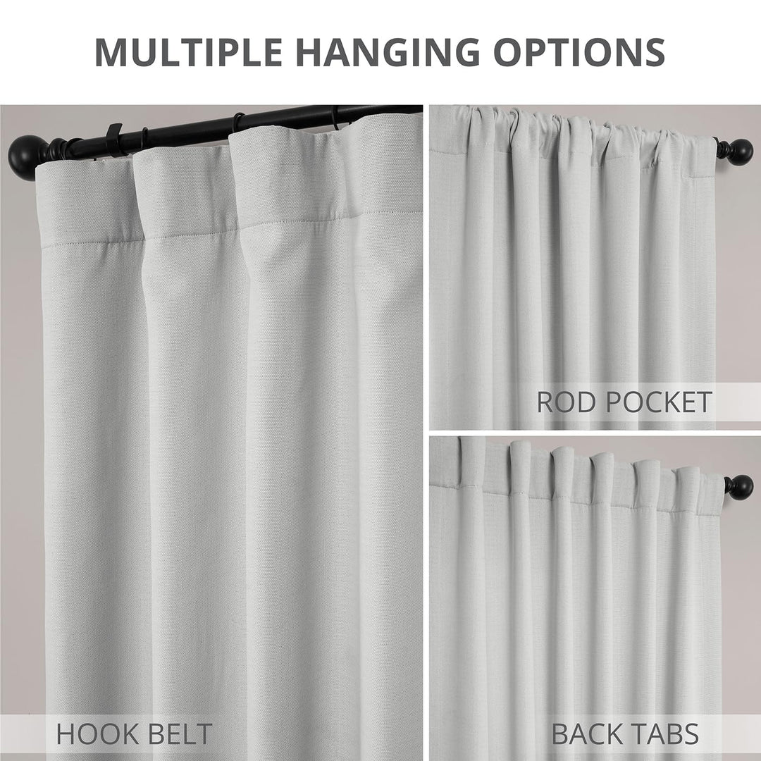 Exclusive Fabrics Faux Linen Room Darkening Curtain (1 Panel)