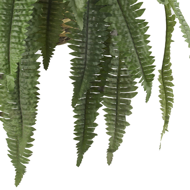 Nearly Natural 6774 22in. Large Boston Fern Hanging Basket Green