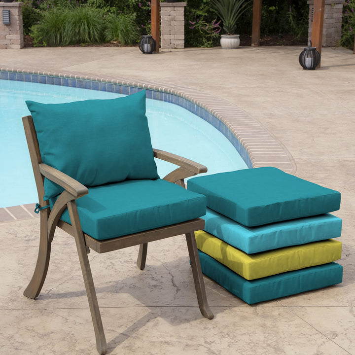 Arden Selections Outdoor Dining Chair Cushion 21 x 21 Rain-Proof Fade Leala