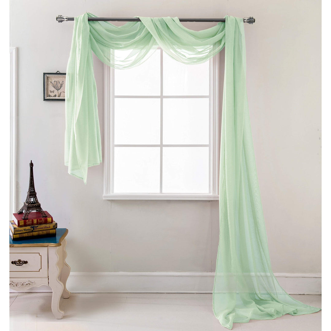 Sage Green Window Scarf Valance Solid lor Window Curtain Scarves Long Solid