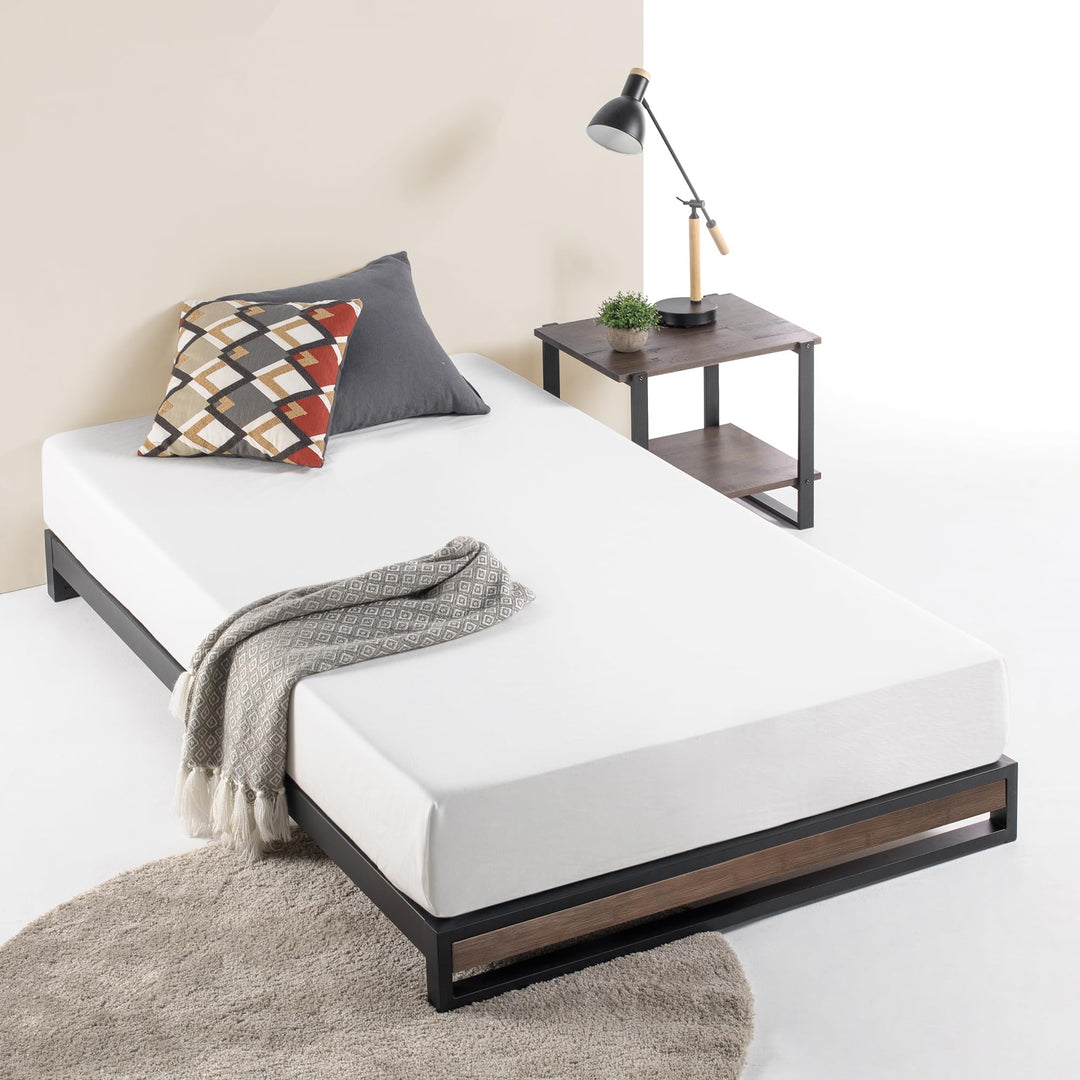 ZINUS GOOD DESIGN Award Winner Suzanne 6 Inch Bamboo and Metal Platforma Bed Twin