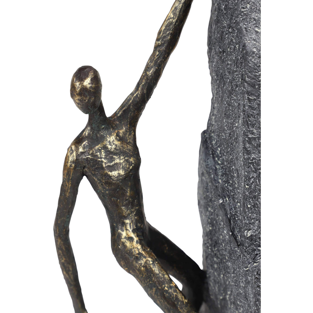 Rock Climber Figurine Scaling A Stone Wall Statue 6 X 5 19 Brown Industrial