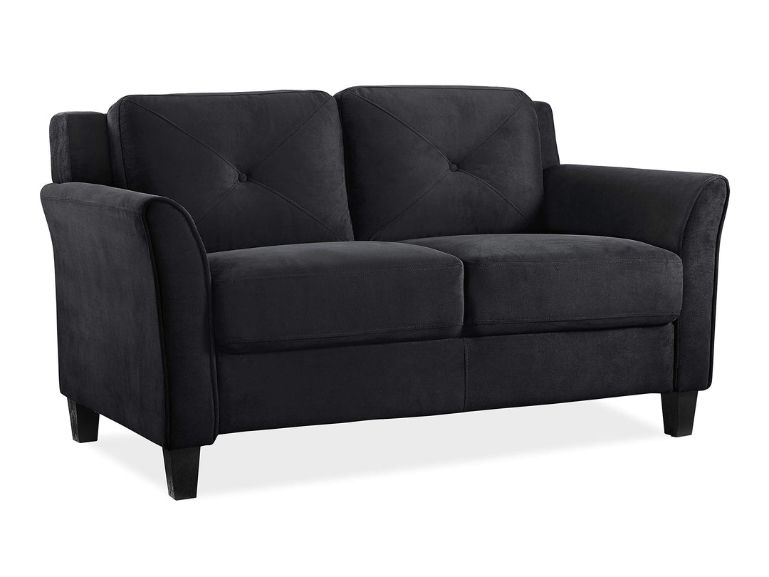 Lifestyle Solutions Harrington Loveseat 57.9"W x 31.5"D x 32.7"H Black