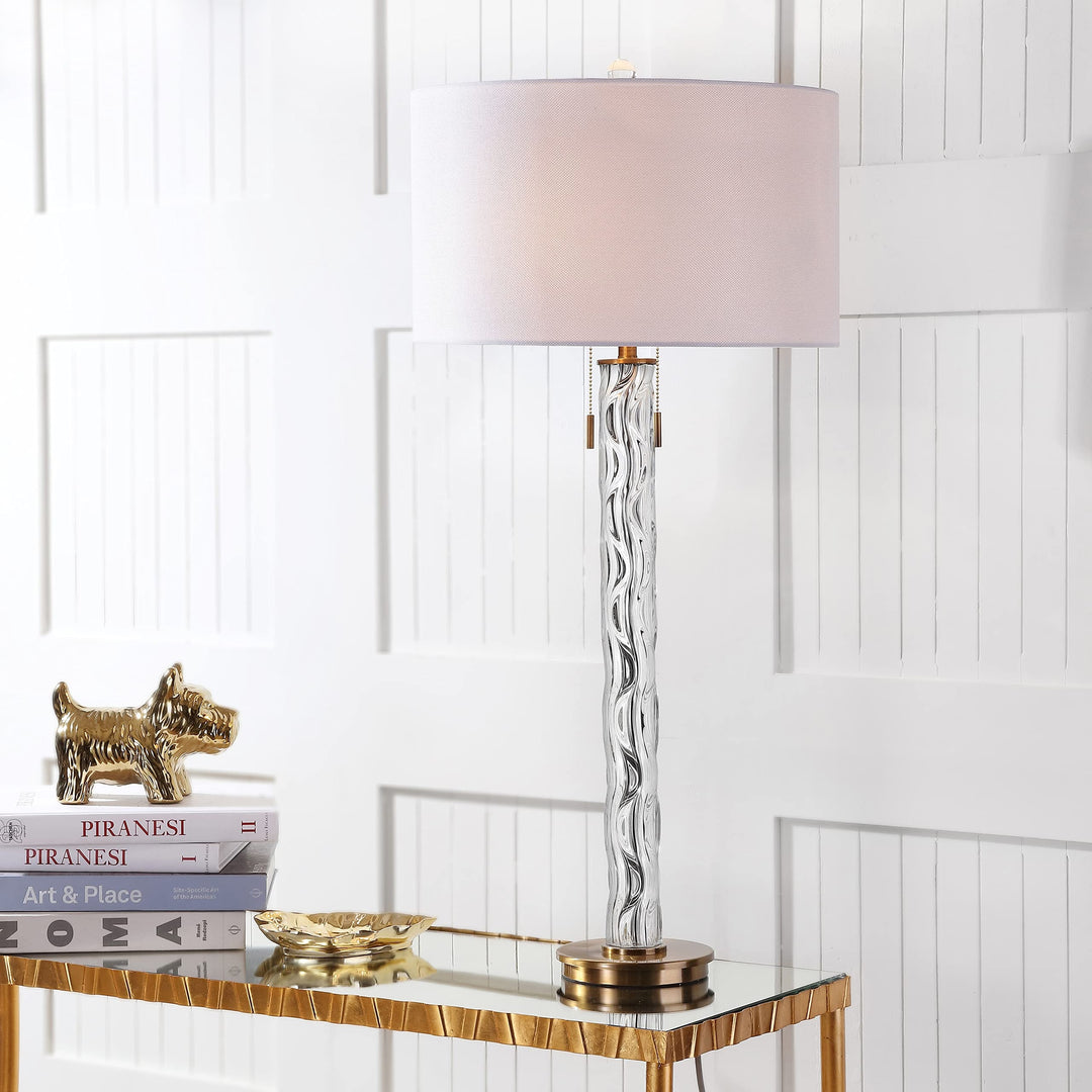 Lighting 37-inch Crystal/Gold Led Table Lamp Clear Modern Contemporary