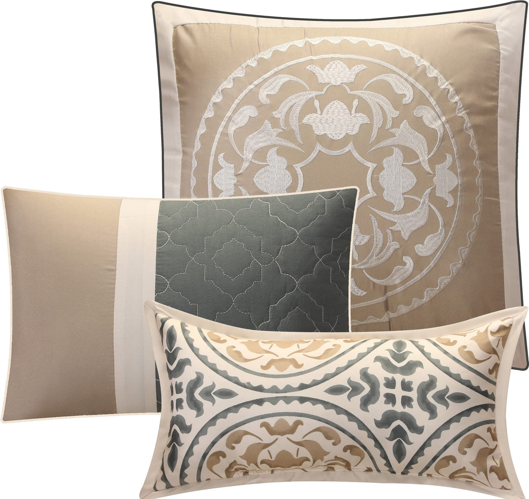 Stratford Park Medallion Damask 7-Piece Comforter Bedding Set