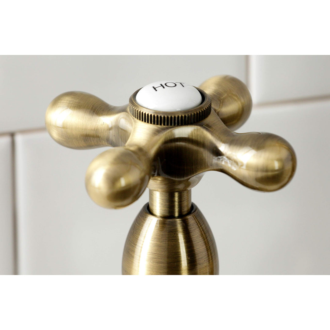 Kingston Brass Heritage 8" Center Kitchen Faucet with Side Sprayer Polished