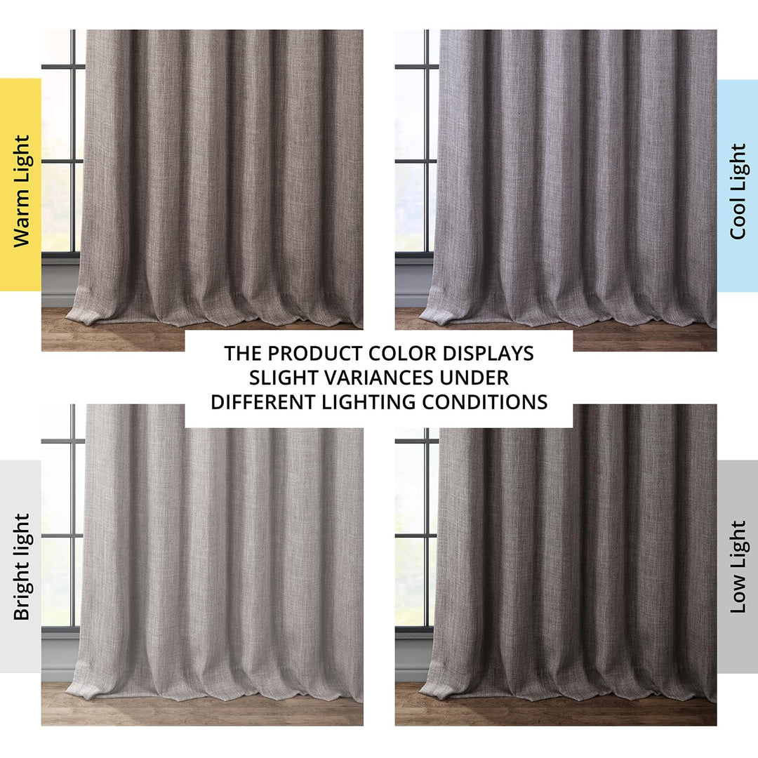 Exclusive Fabrics Faux Linen Room Darkening Curtain (1 Panel)