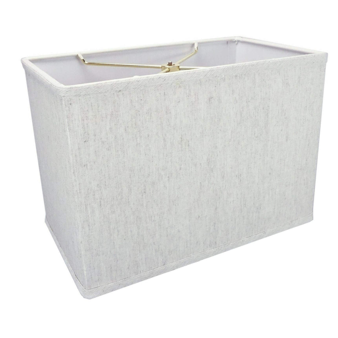 Rectangular Drum Lampshade (8x14) X 10 Textured Oatmeal Cream Modern