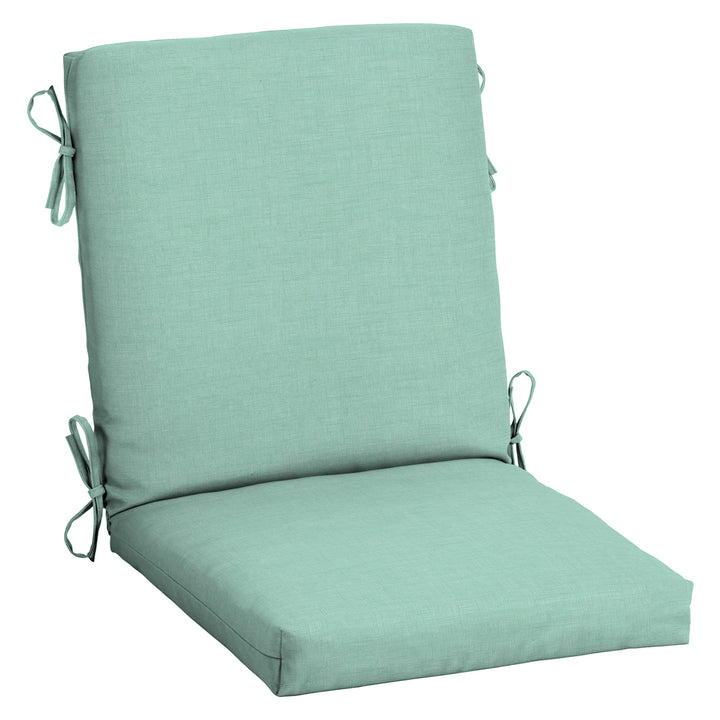 Arden Selections Outdoor Midback Chair Cushion 18 x 16.5 Rain-Proof Fade 36.5 in L x 18 in W x 3.5 in H - Aqua Leala