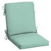 Arden Selections Outdoor Midback Chair Cushion 18 x 16.5 Rain-Proof Fade 36.5 in L x 18 in W x 3.5 in H - Aqua Leala