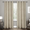 Exclusive Home Forest Hill Woven Room Darkening Blackout Grommet Top Curtain 52x84 - Natural