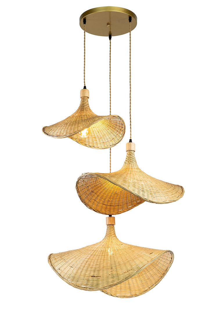 rattan pendant ighting modern farmhouse natura traditiona rattan drum three