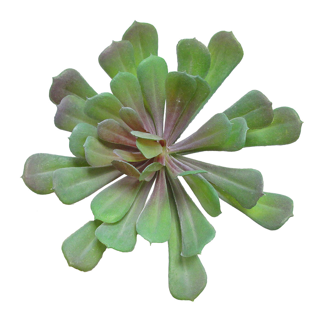 Set of 3 Large Lotus Succulent Stem Greenery Pick 6in 5.5" H X 6" D Green Red