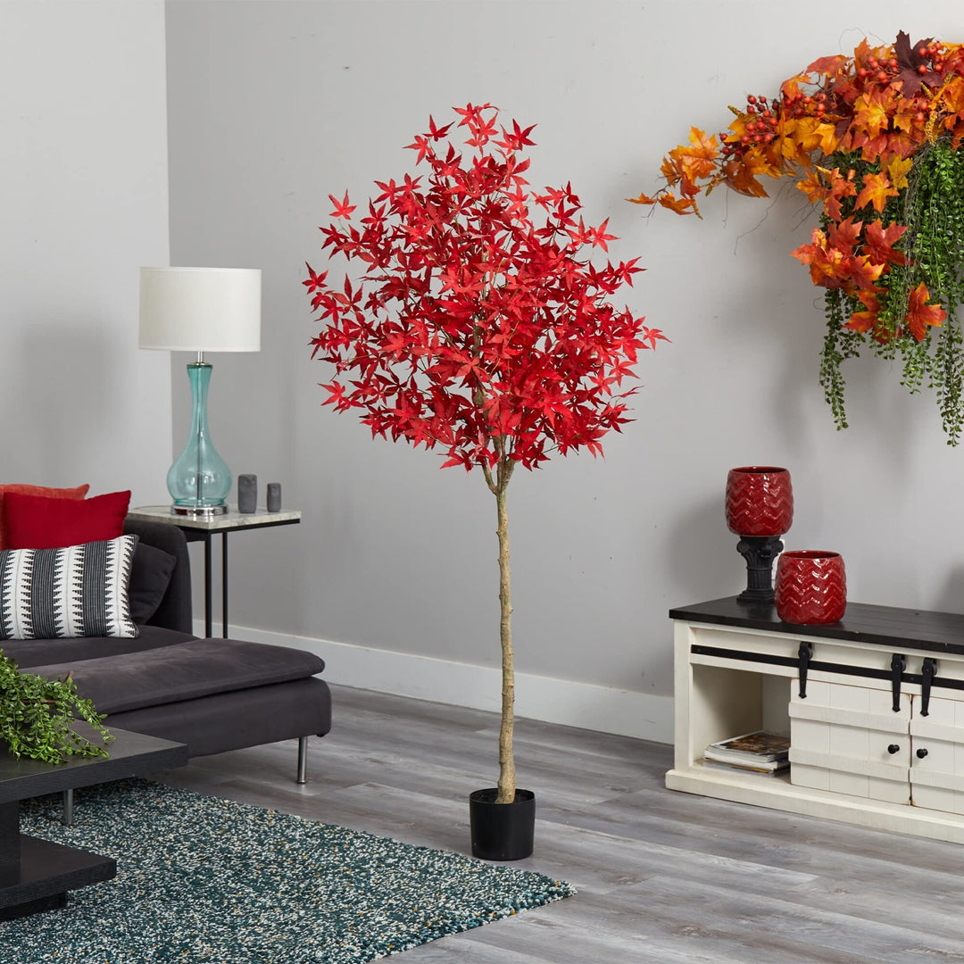 6' Autumn Maple Artificial Fall Tree Orange